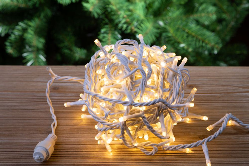 Luci di Natale 200 Led 12 mt da Esterno in Vetro e Plastica