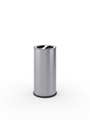 Pattumiera a Bidone Ø 35x71 cm 2 Scomparto da 35 L in Acciaio Inox Satinato