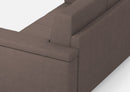 Divano Angolare 6 Posti 286x246x85 cm Marrak in Tessuto Talpa