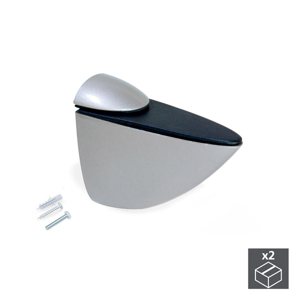 Reggipiano per Mensole di Legno/Vetro Imballo 1 Set Verniciato Alluminio e Zama Emuca online