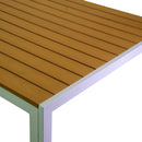 Tavolo da Giardino 80x80xh75 cm in Alluminio Polywood Bianco