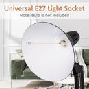 Lampada da Terra con Paralume E27 63x31,5x91-182 cm in Metallo  Nera