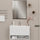 Mobile Bagno Sospeso 80 cm Lavabo e Specchio Milano Bianco Lucido