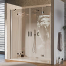 Porta Doccia 2 Ante Battenti in Cristallo Trasparente 6mm H190 Fosterberg Herning Varie Misure