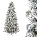 Albero di Natale Artificiale H230 cm Abete Cervino con Neve 1026 Tips Verde