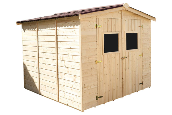 online Casetta Box da Giardino 2,4x2,4 m con Pavimento in Legno Picea Massello 16mm Eden