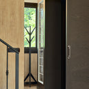 Maniglia Dritta con Rosette Ø50 mm per Porte Scorrevoli Alluminio Nichel Satinato 4 Pezzi Emuca