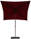 Ombrellone da Giardino 2x2 m Palo Ø38 mm in Alluminio Effetto Legno Tessuto Olefin Trend Wood Bordeaux
