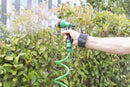 Tubo Pompa Canna dell'Acqua Estensibile 12 mt con Pistola Soriani Power Verde