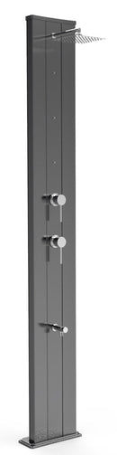 Doccia Solare da Giardino Miscelatore Nebulizzatore e Lavapiedi Arkema Dada S Top Line Perla Nera