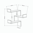 Libreria Angolare 90x22x60 cm in MDF Luksa Rovere