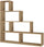 Libreria 145x29x145 cm in 9 Ripiani Melamina Rovere