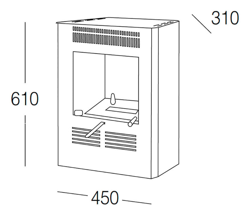 Stufa a Bioetanolo da Interno 3kW Karlsen Ruby New Bordeaux