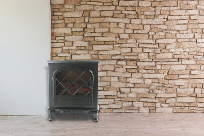 Stufa Elettrica Effetto Camino 2000W Kooper Queen