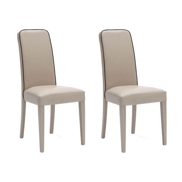 Set 2 Sedie 59x46xH99 cm in Similpelle Anita Beige online