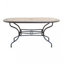 Tavolo Ovale Nereo 160x90x74 h cm in Acciaio Tortora