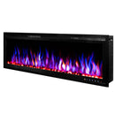 Camino Elettrico da Incasso 43,3x126,32x14,2 cm Effetto Fiamma 1500W Schubert 50 Nero