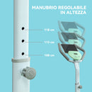 Stepper Monitor LCD con Manubrio e Gradino Regolabile 48x38x108-118 cm Verde 