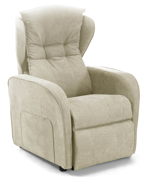 online Poltrona Alzapersona Elettrica 2 Motori 75x108x85 cm con Ruote in Tessuto Dispositivo Medico 1 Beige