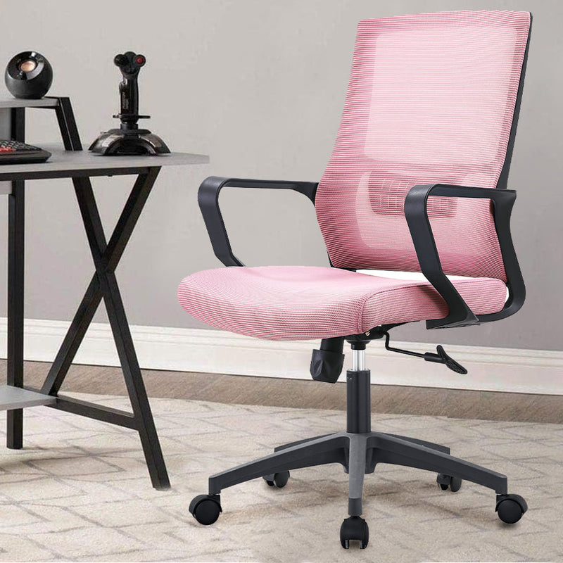 FurnitureR Sedia da scrivania girevole senza braccioli, sedia da ufficio regolabile in altezza, per casa, ufficio, camera da letto, studio, blu FurnitureR Sedia da scrivania girevole senza braccioli, sedia da ufficio regolabile in altezza, per casa, ufficio, camera da letto, studio, blu