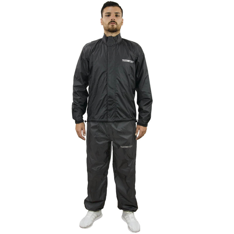 Set Antipioggia Mini Pantalone Giacca per Moto Scooter T.J. Marvin E66 Nero 