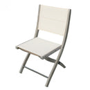 Sedia da Giardino Alexa Senza Braccioli 50x55x86 h cm in Legno di Legno di Acacia e Textilene Grigio