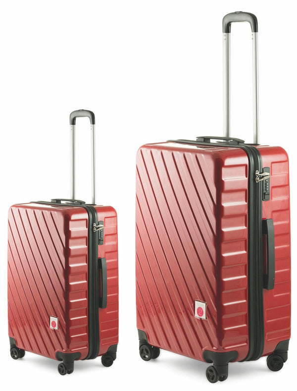 Set 2 Valigie Trolley Rigide in Policarbonato 4 Ruote TSA Soriani Rosso online