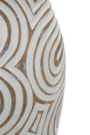 Vaso Resina Oblix Ø19,5x35 cm in Resina Bianco effetto lavato      