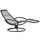 Sdraio chaise longue da Giardino ellittica 175x78x82 cm Twist Panna