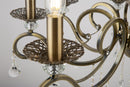 Lampadario Royal Classic in Metallo Grace Ottone