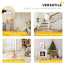 Recinto per Cani a 8 Pannelli Modulabili 61x3x75 cm con Chiusura Automatica in Acciaio e ABS Bianco      