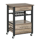Carrello da Cucina 60x50x84,5 cm in Legno Truciolato Marrone