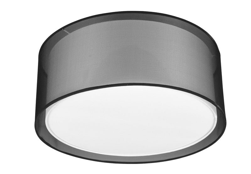 Plafoniera da Interno Attacco E27 in Metallo Nero Opaco