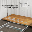 Capanno Porta Attrezzi 1,5x2m con Base Porta Scorrevole e Tetto Inclinato in Metallo Verde      
