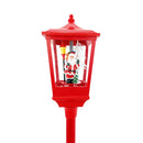 Lampione Rosso di Natale H180 cm Decorazione con Musica e Mini Lucciole
