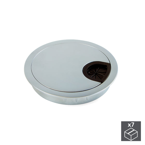 Passacavi Circolare 80 mm a Incasso Zama Cromo Opaco 7 Pezzi Emuca prezzo