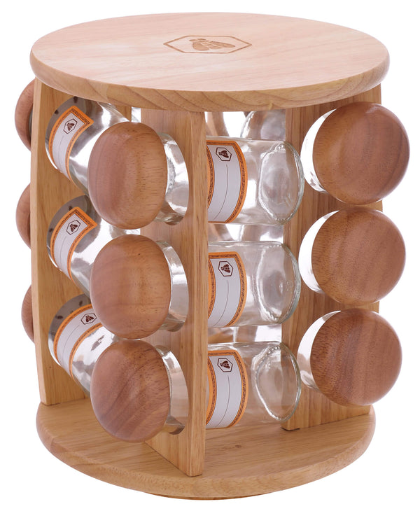 Portaspezie con 12 Contenitori in Vetro per Spezie e Erbe da Cucina sconto