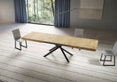 Tavolo Allungabile 180-284x90x74 cm Niket Quercia Natura Gambe Antracite