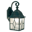 Lampada Applique Quadrata Piccola Colore Nero e Argento per Esterno Linea Rice Sovil