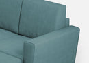 Divano 2 Posti con Pouf 172x145x85 cm Yasel in Tessuto Petrolio