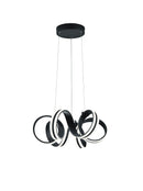 Lampada a Sospensione da Interno a LED in Metallo Nero Opaco