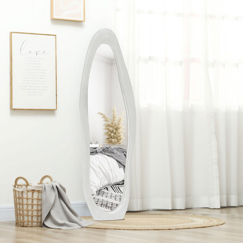 Specchio Da Parete A Prisma 29,5 Cm - Moderno Con Cornice In Flanella Morbida - Per Camera Da Letto, Toeletta E Cameretta