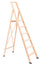 Scala Pieghevole in Legno 6 Gradini H130 cm Naturale
