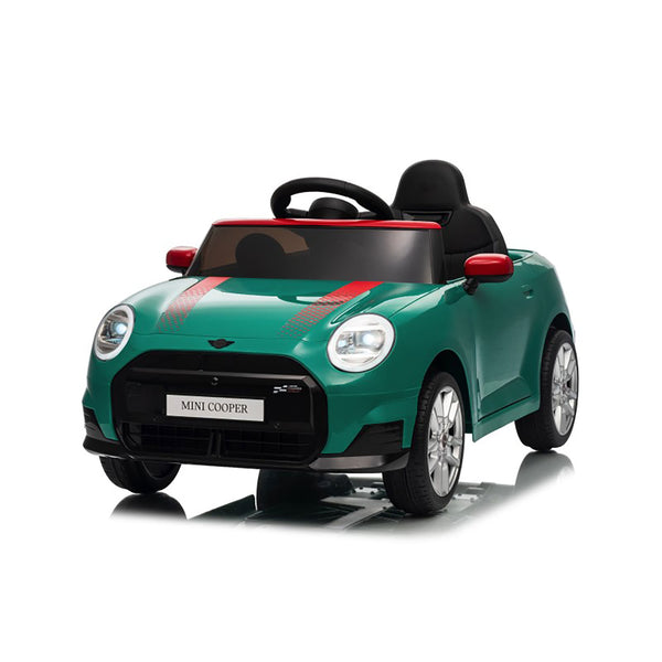 Macchina Elettrica per Bambini Licenza Ufficiale Mini Cooper S Cabrio 12V Sedili in Pelle e Telecomando Verde sconto