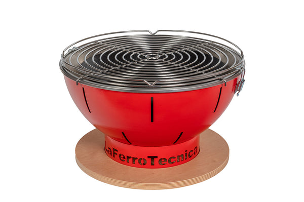 Barbecue a Carbonella Ø41x25 cm Smile in Acciaio Rosso sconto