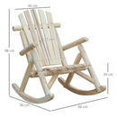 Sedia a Dondolo da Giardino in Legno 66x96x98 cm  Vermont