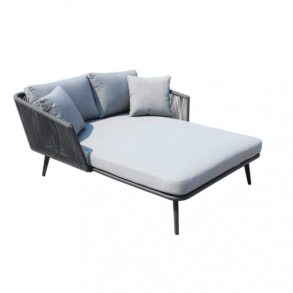 Divano Letto Cancun 139x160x70 h cm in Alluminio Antracite sconto