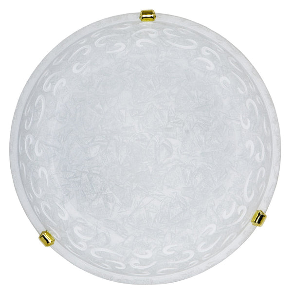 Plafoniera 1xE27 Ganci Oro Vetro Screpolato Bianco E-Energy Asia prezzo