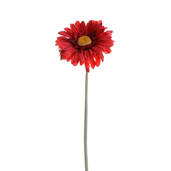 Set 12 Fiori Artificiali di Gerbera Altezza 53 cm Rosso online