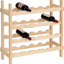 Cantinetta Portabottiglie 20 Bottiglie di Vino in Legno Abete Grezzo 60x25x65 cm Fumer